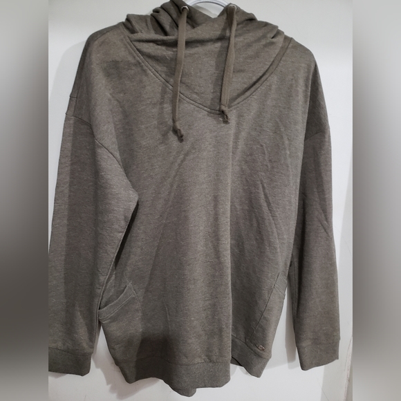 "Only" brand hoodie. Pockets are on the side. Worn once. Army green. Very soft. - Picture 1 of 3